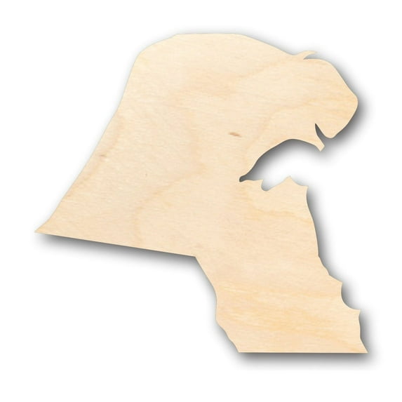 Unfinished Wood Kuwait Country Shape - Craft - up to 46" DIY 20" / 1/4"