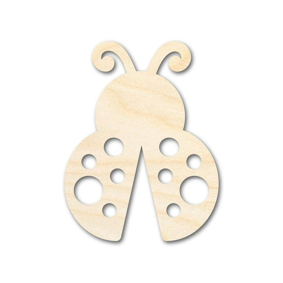 Unfinished Wood Ladybug Shape - Craft - up to 46" 12" / 1/4"
