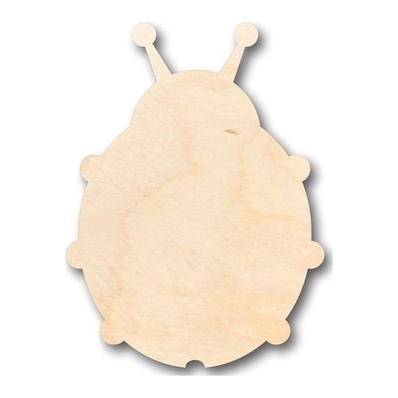 Unfinished Wood Ladybug Shape -Insect - Animal - Wildlife - Craft - up to 46" DIY 3" / 1/2"