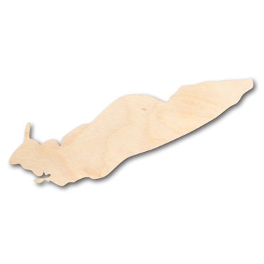 Unfinished Wood Lake Erie Shape - Craft - up to 46" DIY 3" / 1/8"