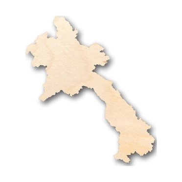 Unfinished Wood Laos Shape - Country - Craft - up to 46" DIY 12" / 1/4"