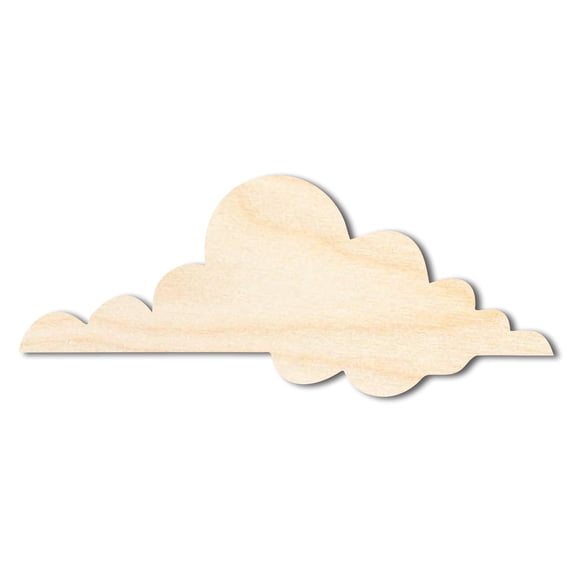 Unfinished Wood Large Cloud Shape - Craft - up to 46" 24" / 1/4"