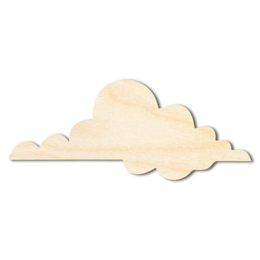 Unfinished Wood Large Cloud Shape - Craft - up to 46" 3" / 1/8"