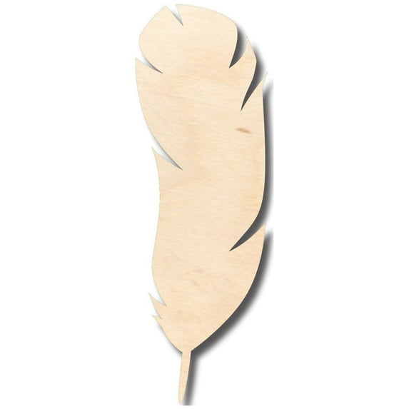 Unfinished Wood Large Feather Shape - Craft - up to 36" DIY 46" / 3/4"