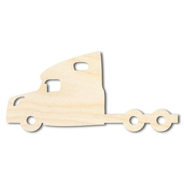 Unfinished Wood Large Truck Shape | DIY Craft Cutout | up to 46" DIY 6" / 1/8"