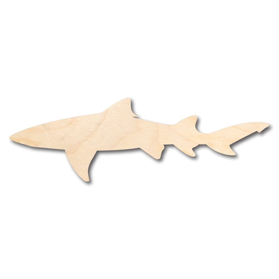 Unfinished Wood Lemon Shark Shape - Craft - up to 46" DIY 4" / 1/8"