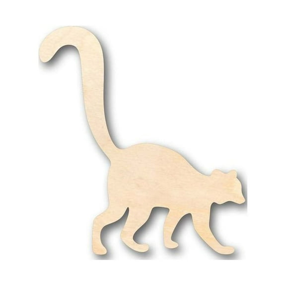 Unfinished Wood Lemur Shape - Animal - Craft - up to 46" DIY 5" / 1/8"