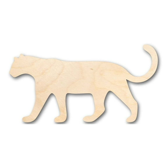 Unfinished Wood Leopard Shape - Animal - Wildlife - Craft - up to 46" DIY 10" / 1/8"