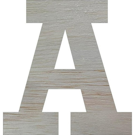 Unfinished Wood Letter A, Wooden 3'' Tall Craft Letter, Small Kids Art Project