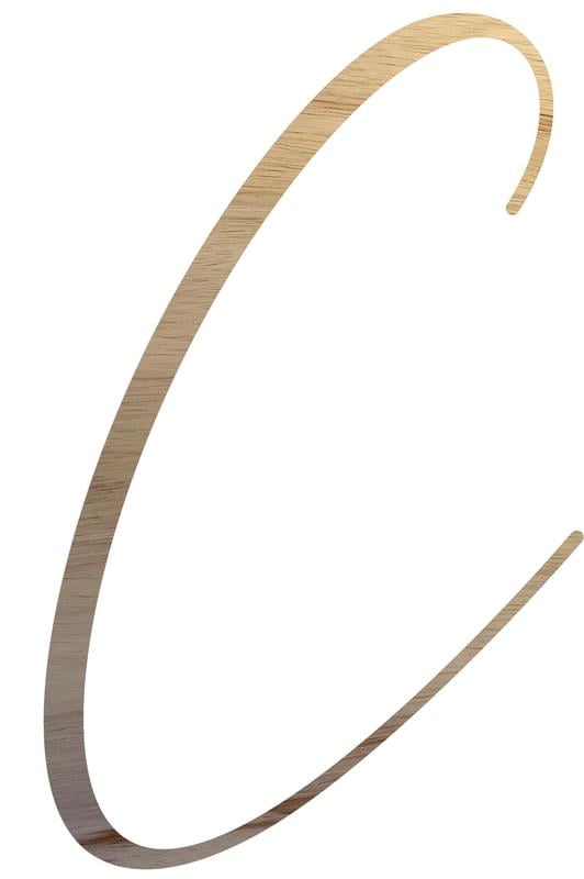 Unfinished Wood Letter 'C' - 8 Inch Curlz Font Blank MDF For Crafts & Decor - View #5