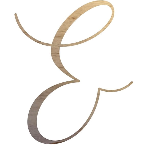 Unfinished Wood Letter &, Craft Alphabet 10'' Tall Wooden Letter Wall Décor, Bellany Script Font