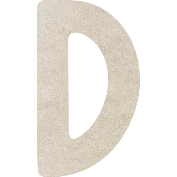 Unfinished Wood Letter D, Craft Alphabet 6'' Tall MDF Wall Décor, Rawles