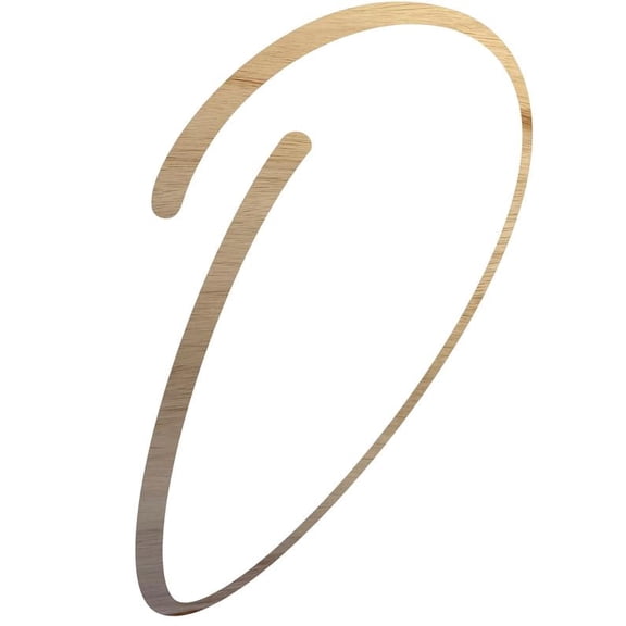 Unfinished Wood Letter D, Craft Alphabet 6'' Tall Wooden Letter Wall Décor, Bellany Script Font