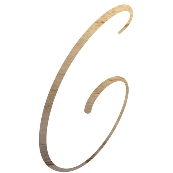 Unfinished Wood Letter G, Craft Alphabet 22'' Tall Wooden Letter Wall Décor, Bellany Script Font