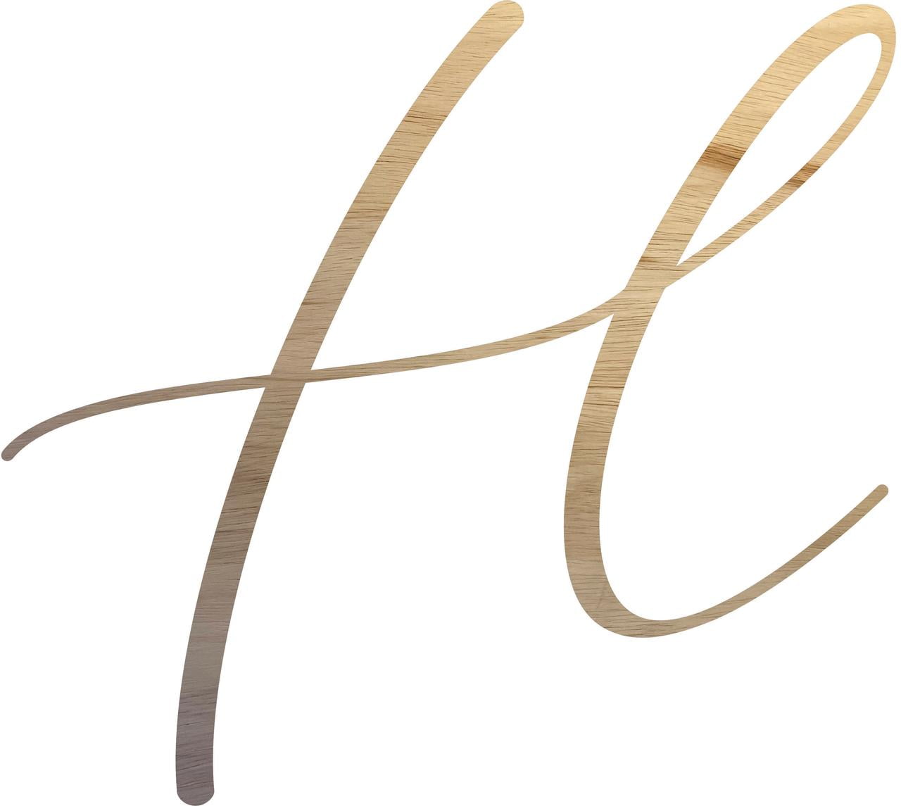 Unfinished Wood Letter H, Craft Alphabet 8'' Tall Wooden Letter Wall