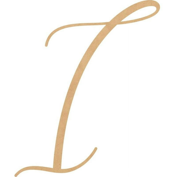 Unfinished Wood Letter I, Craft Alphabet 15'' Tall MDF Wall Décor, Bellany