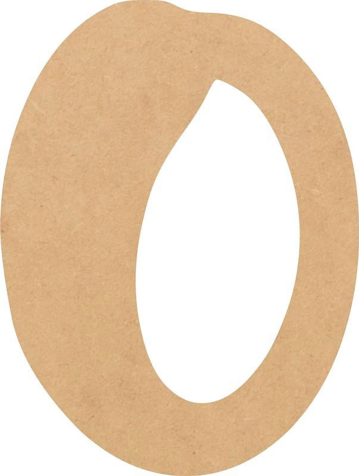 Unfinished Wood Letter O, Blank Wood 15'' Tall DIY AZ Letter, Brownie