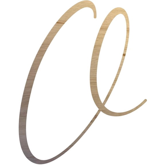 Unfinished Wood Letter O, Craft Alphabet 5'' Tall Wooden Letter Wall Décor, Bellany Script Font