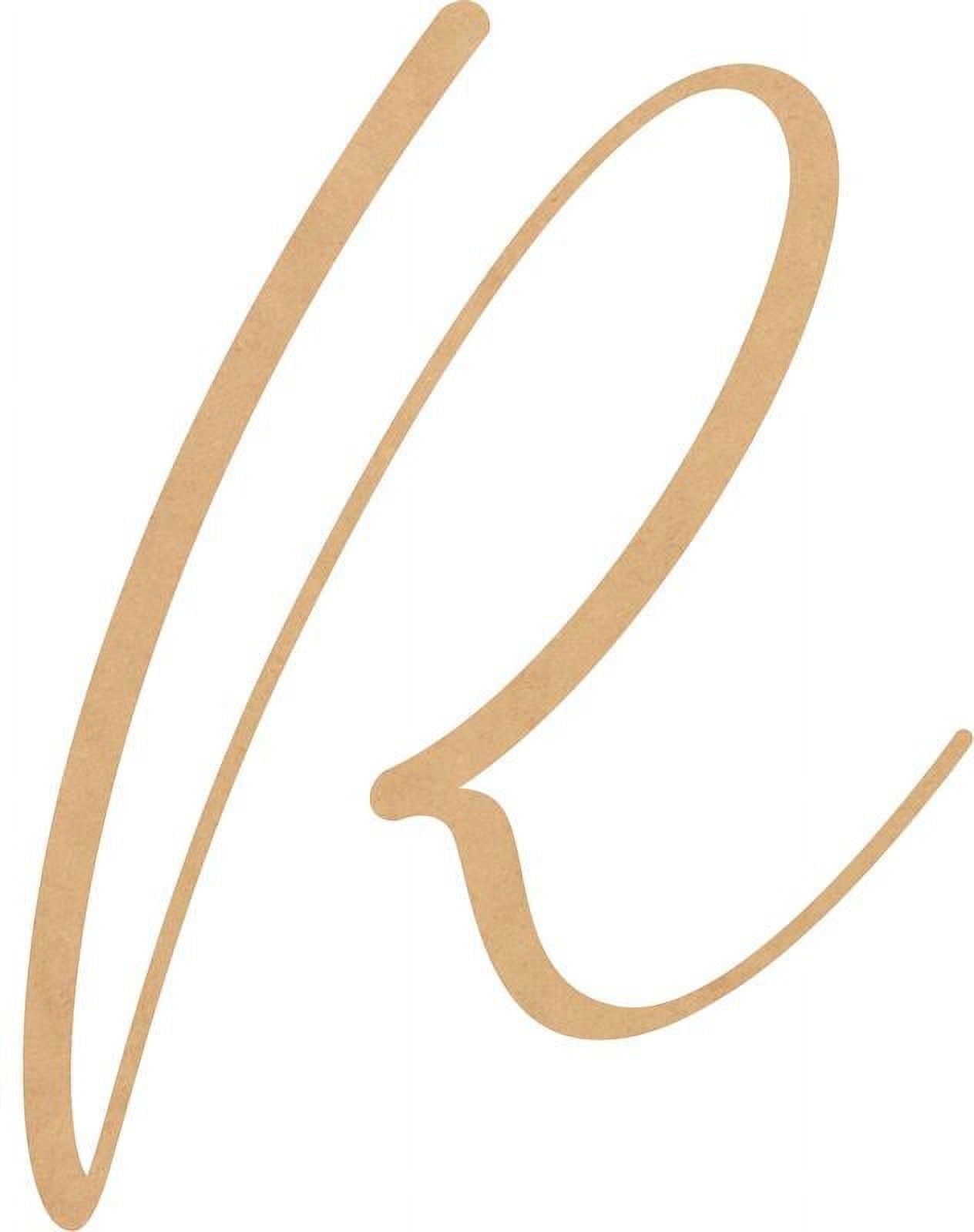 Unfinished Wood Letter R, Craft Alphabet 6'' Tall MDF Wall Décor, Bellany
