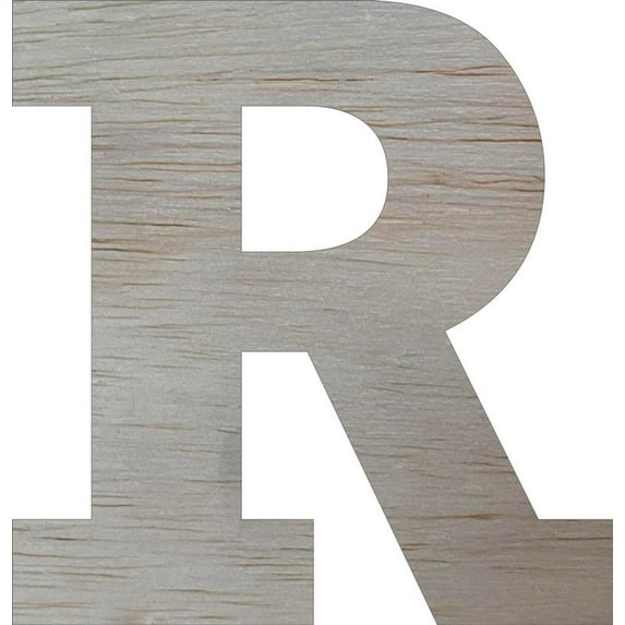 Unfinished Wood Letter R, Wooden 3'' Tall Craft Letter, Small Kids Art Project
