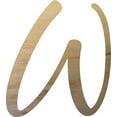 thumbnail image 1 of Unfinished Wood Letter, Script Letter W Paintable 4'' Alphabet, Kids DIY, 1 of 3