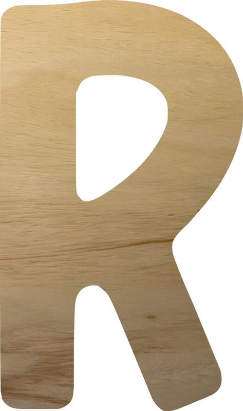 Unfinished Wood Letter Small 5'' tall, Wooden Craft Letter (R) DIY ...