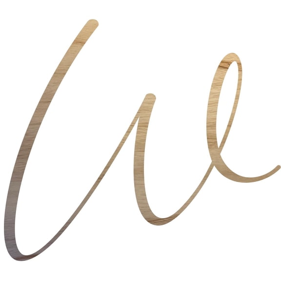Unfinished Wood Letter W, Craft Alphabet 10'' Tall Wooden Letter Wall Décor, Bellany Script Font