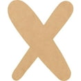 thumbnail image 1 of Unfinished Wood Letter X, Blank Wood 6'' Tall DIY A-Z Letter, Brownie Buster Font, 1 of 3