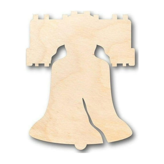 Unfinished Wood Liberty Bell Shape - Patriotic - 4th of July - Craft - up to 46" DIY 8" / 1/2"