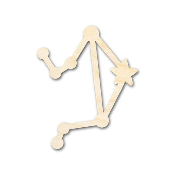 Unfinished Wood Libra Constellation Shape - Zodiac Craft - up to 46" 20" / 3/4"