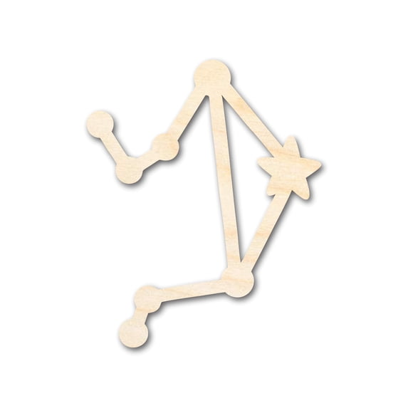 Unfinished Wood Libra Constellation Shape - Zodiac Craft - up to 46" 36" / 3/4"