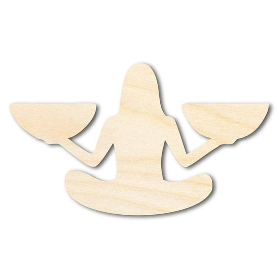 Unfinished Wood Libra Scales Shape - Zodiac Craft - up to 46" 6" / 1/8"