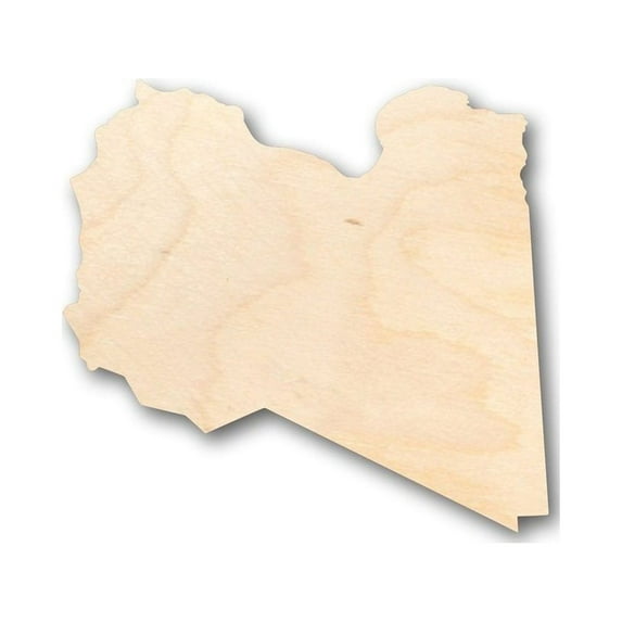 Unfinished Wood Libya Shape - Country - Craft - up to 46" DIY 12" / 1/8"