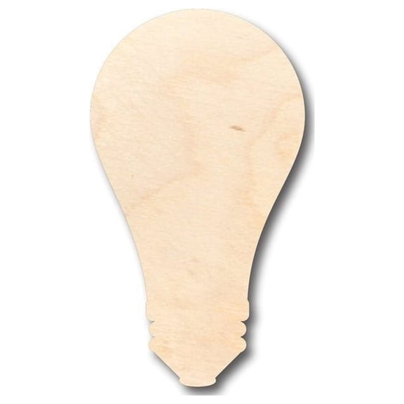 Unfinished Wood Light Bulb Shape - Idea - Craft - up to 46" DIY 10" / 1/8"