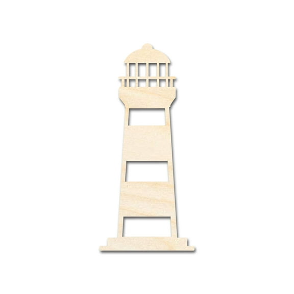 Unfinished Wood Lighthouse Shape | DIY Craft Cutout | up to 46" DIY 3" / 1/4"