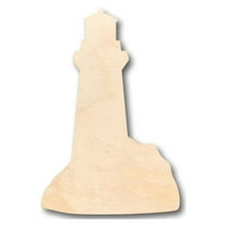 Unfinished Wood Lighthouse Shape - Ocean - Beach - Nursery - Craft - up to 46" DIY 10" / 1/4"