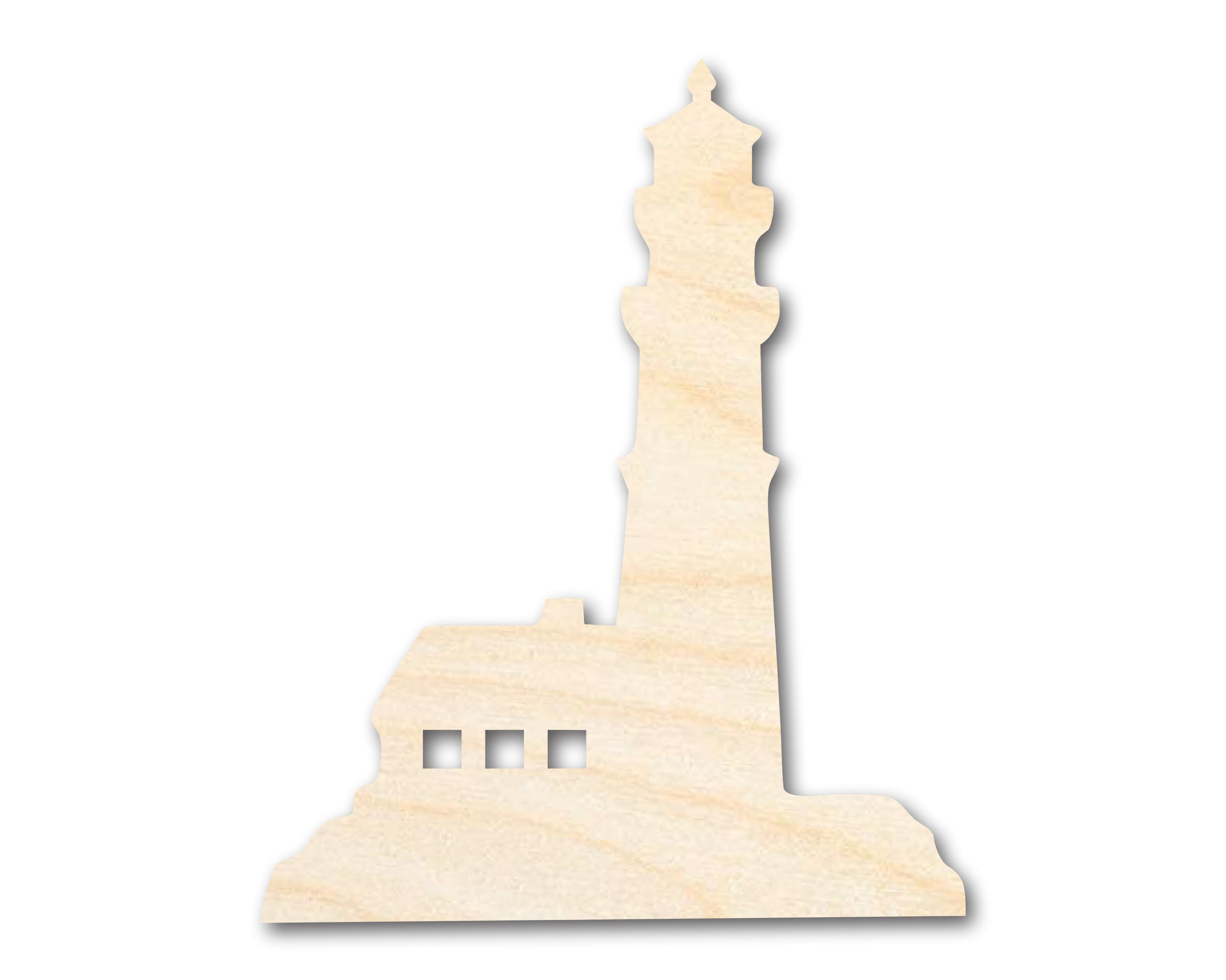 Unfinished Wood Lighthouse Silhouette Craft up to 36" DIY 7" / 1/8"