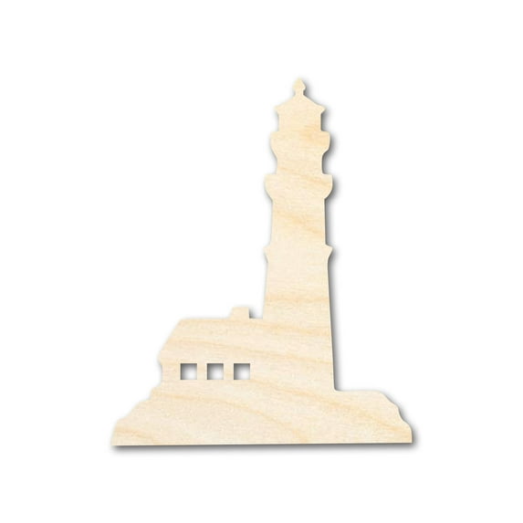 Unfinished Wood Lighthouse Silhouette - Craft - up to 46" DIY 6" / 1/2"