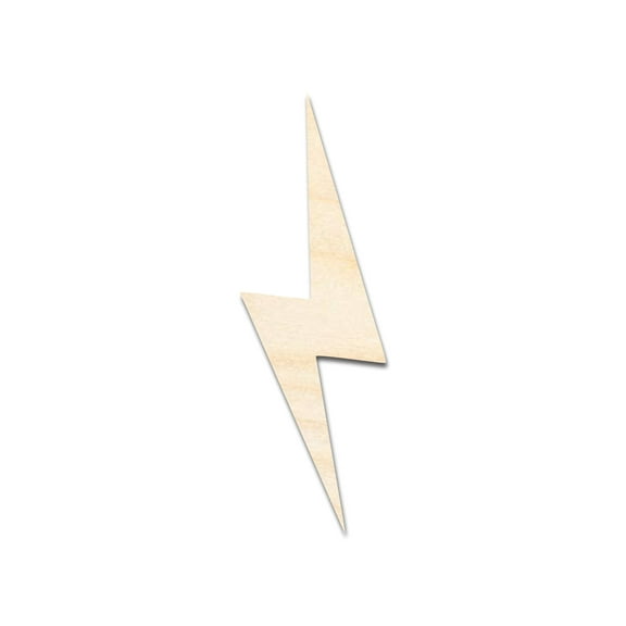 Unfinished Wood Lightning Bolt Shape 7" / 1/4"