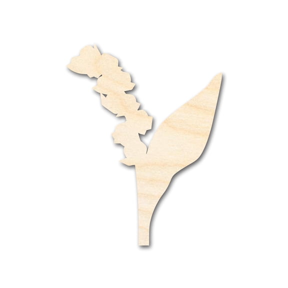 Unfinished Wood Lilly Of The Valley Shape | DIY Craft Cutout 12" / 1/4"