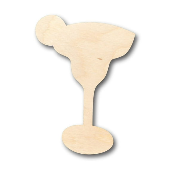 Unfinished Wood Lime Margarita Glass Shape - Craft - up to 46" DIY 36" / 1/4"