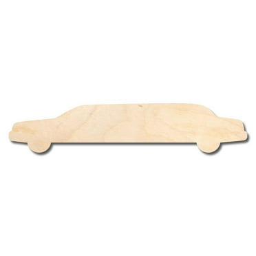 Unfinished Wood Limo Shape - Craft - up to 46" DIY 4" / 1/4"