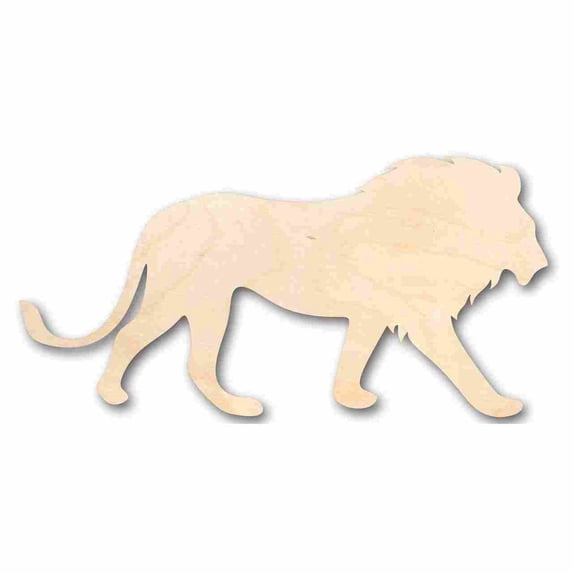Unfinished Wood Lion Shape - Animal - Wildlife - Craft - up to 46" DIY 18" / 3/4"