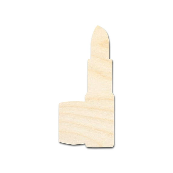 Unfinished Wood Lipstick Shape - Craft - up to 46" DIY 18" / 1/8"