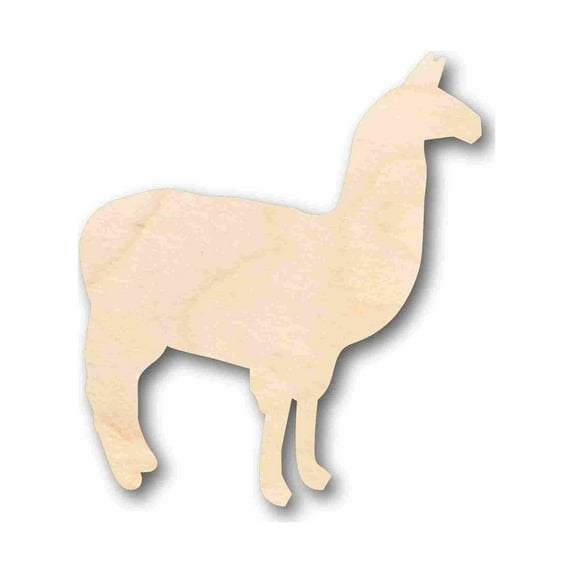 Unfinished Wood Llama Silhouette - Craft- up to 46" DIY 12" / 1/4"