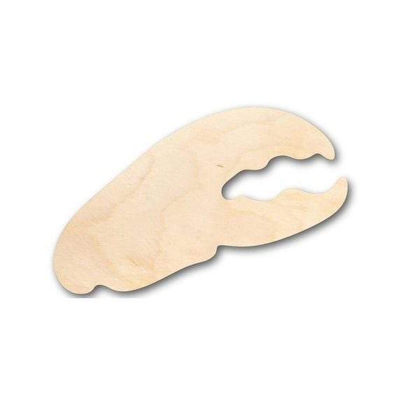 Unfinished Wood Lobster Claw Shape - Ocean - Nursery - Craft - up to 46" DIY 7" / 1/4"