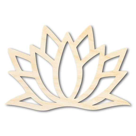 Unfinished Wood Lotus Flower Shape - Craft - up to 46" 6" / 1/8"