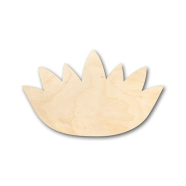 Unfinished Wood Lotus Flower Shape - Craft - up to 46" DIY 3" / 1/8"