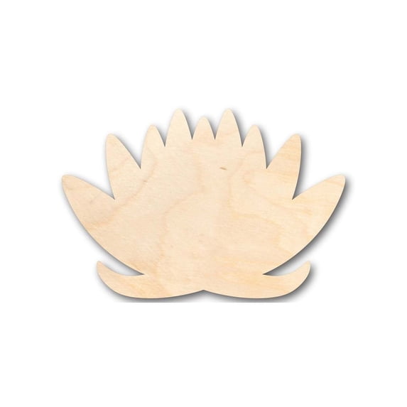 Unfinished Wood Lotus Flower Shape - Spring - Flower - Craft - up to 46" DIY 4" / 1/4"