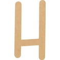 thumbnail image 1 of Unfinished Wood MDF 2'' Tall Daytime Letter H, Paintable Alphabet A-Z, 1 of 3